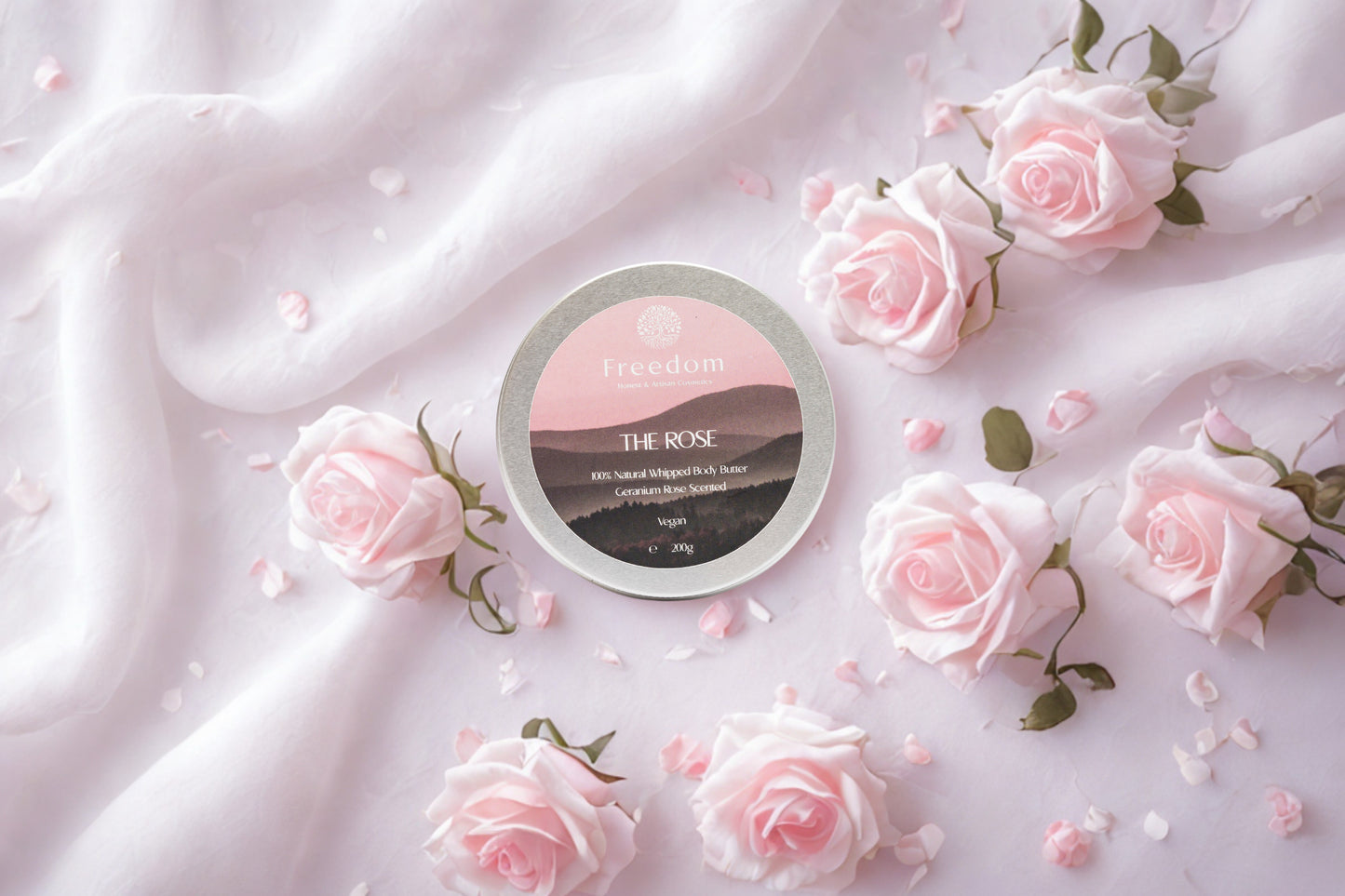 The Rose Natural Vegan Body Butter Geranium Rose Scented