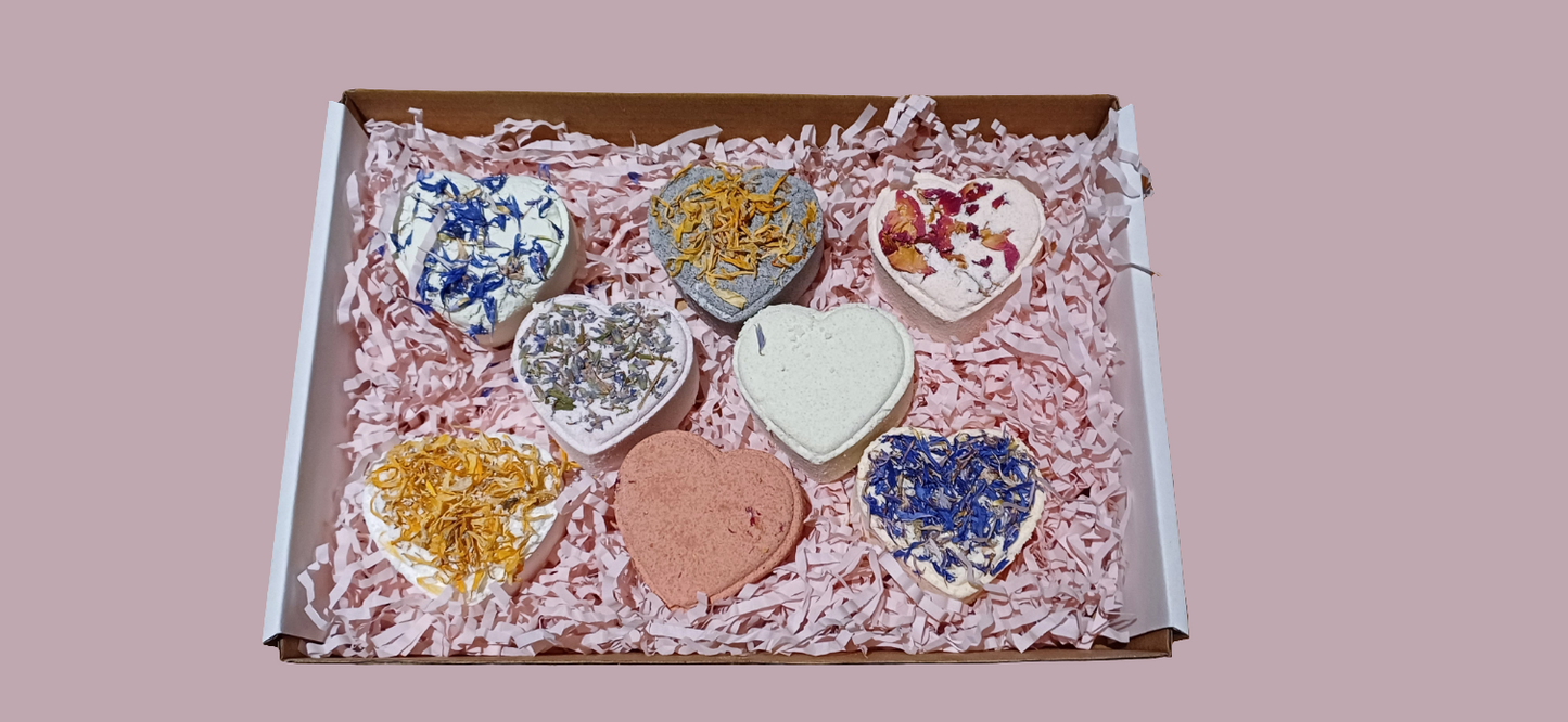 💝 Heart Bath Bombs Gift Set- A Love Letter to Self-Care