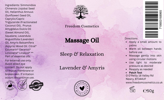 Sleep & Relaxation Massage Oil - Lavender & Amyris