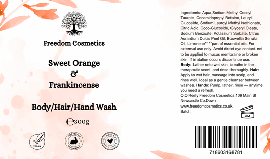 Orange & Frankincense Hand Hair Body Wash