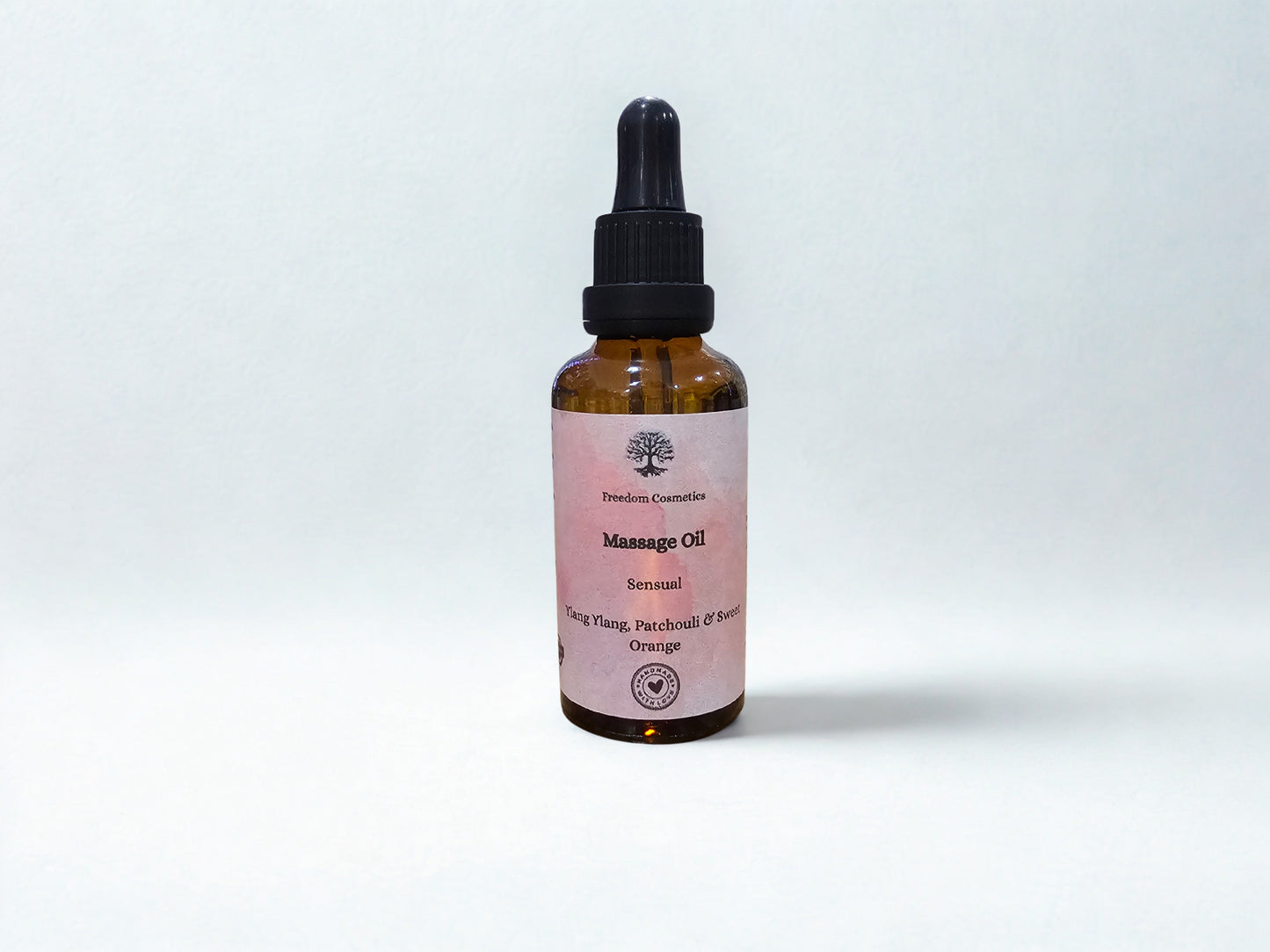 Sensual Massage Oil with Ylang Ylang, Sweet Orange & Patchouli – Mood & Relaxation Blend