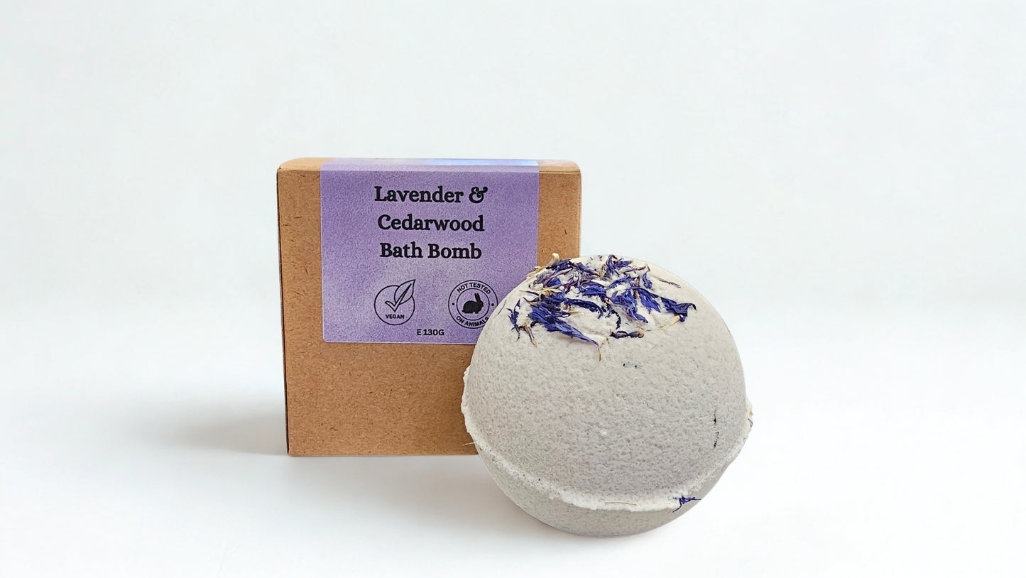 Lavender & Cedarwood Clay Bath Bomb