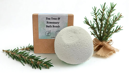 Tea Tree & Rosemary Clay Bath Bomb – with French Green Clay