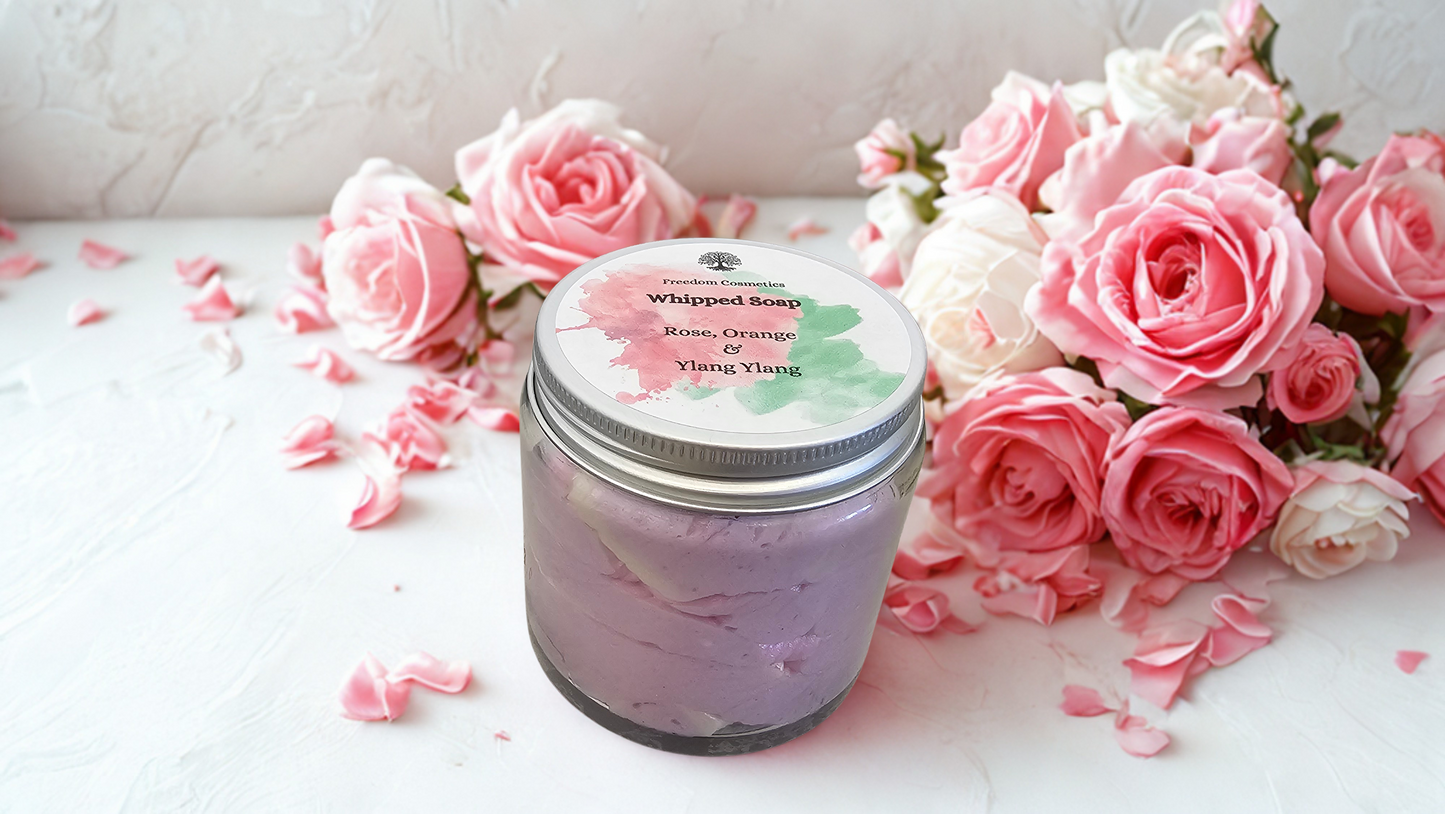 whipped soap orange geranium ylang ylang
